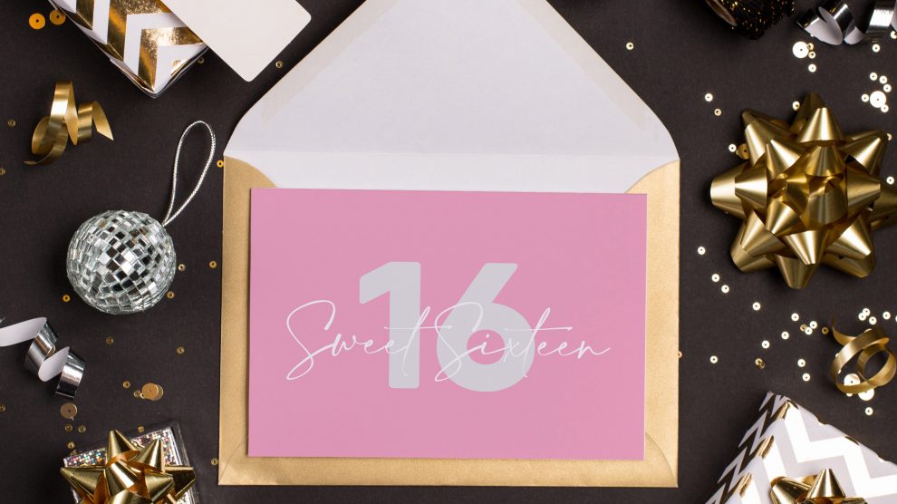 16th ‘sweet sixteen’ lollipop pink + silver