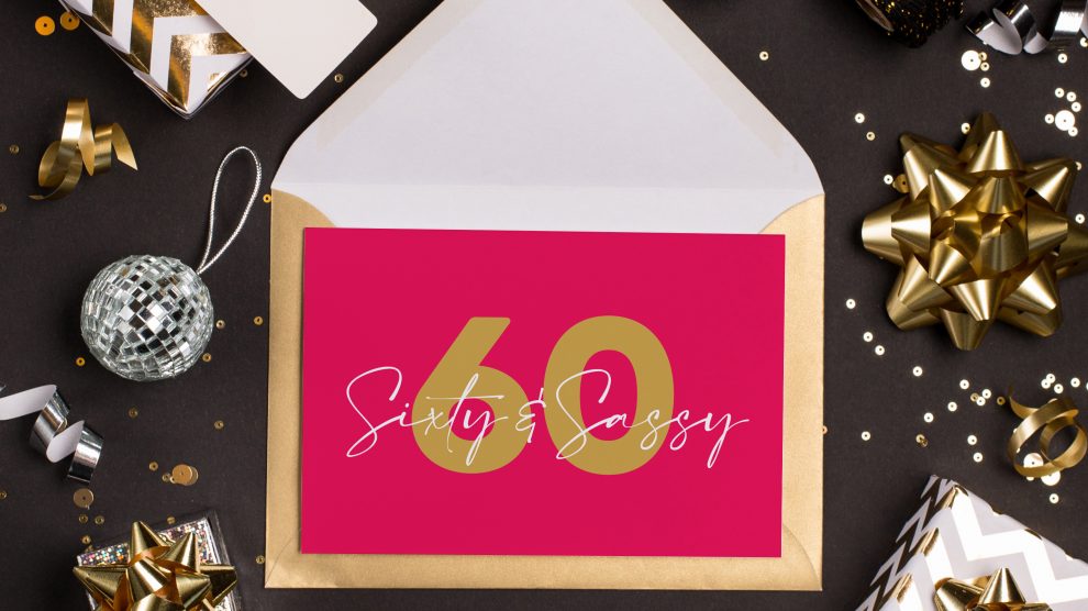 60th ‘sixty & sassy’ magenta + gold
