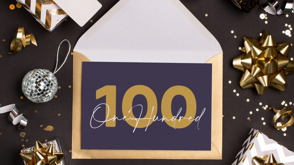 100th ‘One Hundred’ purple + gold